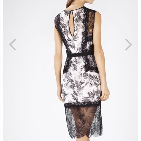 BCBG Maxazria Shawna Blush and Black Lace Dress - Picture 2 of 3